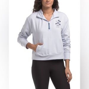 Life Is Good Xenon Blue (light blue) Quarter-Zip Sweatshirt.  NWT-L